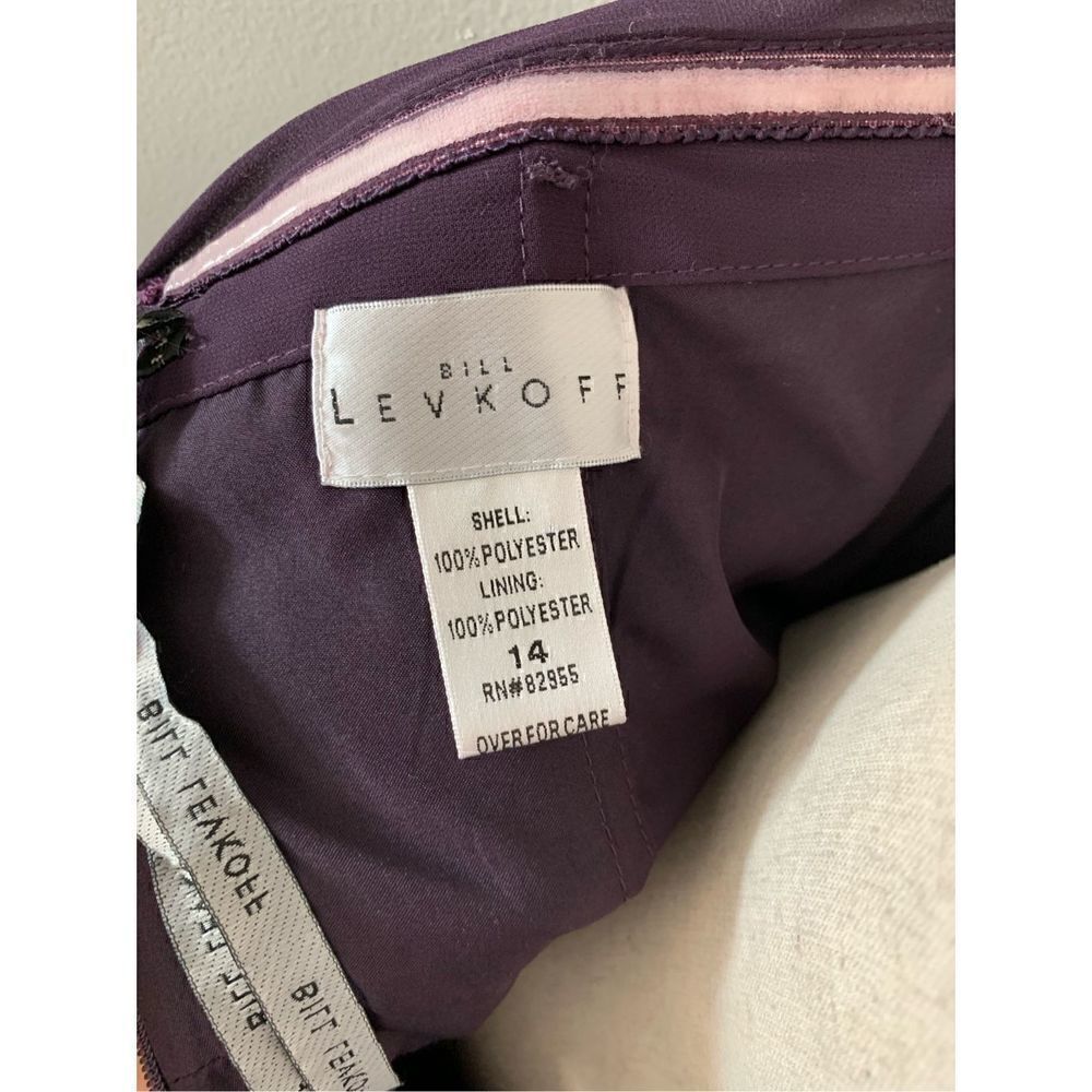 Bill Levkoff Purple strapless dress size 14 - Picture 4 of 10